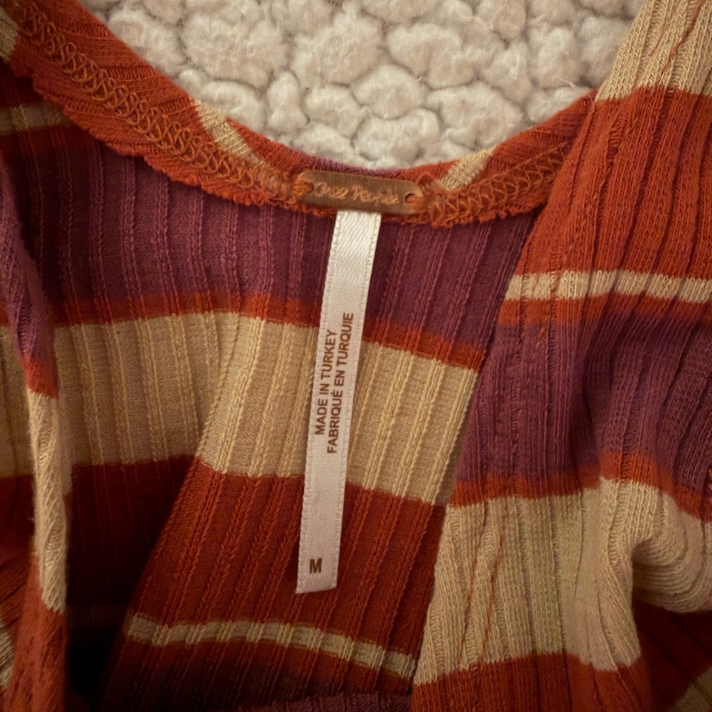 Free People Multicolor Ribbed Bodysuit - Picture 2 of 2